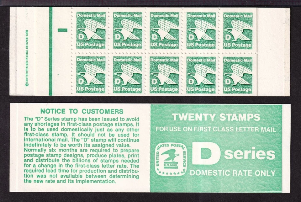1985 D Rate 22c Sc BK143 (2 panes 2113a) MNH rare plate number 2 CV $350 - Image 1 of 2