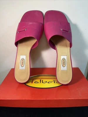 Talbot’s Kitten Heeled Hibiscus Pink Sandals Women's 8 N - Image 1 of 4