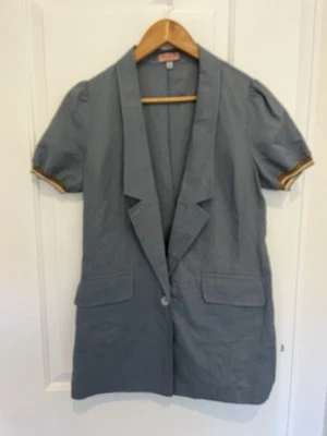 Thomas Pink Blue Short Sleeved Blazer. Size 10. 100% Cotton - Image 1 of 4