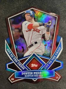 Tarjeta de refractor troquelado Topps 2013 cromada Dustin Pedroia Cut Chase #CTC-15 rojo So - Imagen 1 de 2