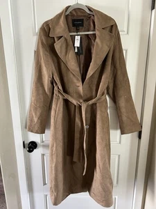 Banana republic women’s suede trenchcoat size small tall $179.99 - Picture 1 of 5