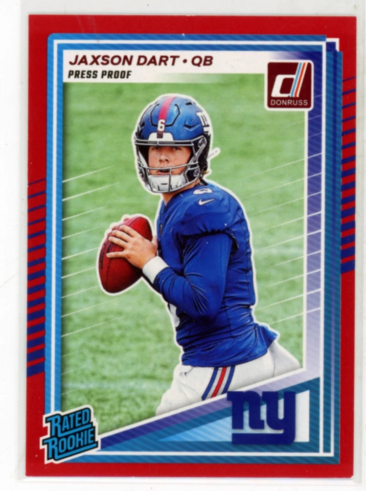 2025 Donruss Jaxson Dart press proof rated rookie football card - Image 1 of 1