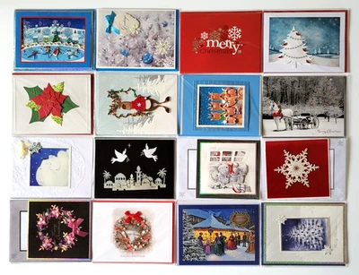 BURGOYNE 16 Assorted Christmas Cards w/Envelopes New Sealed, All Different NOS - Image 1 of 4