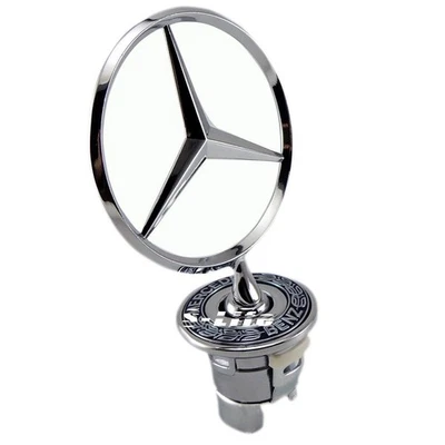 Front Hood Ornament Mounted Star Logo Badge Emblem Mercedes~Benz C E S AMG 44MM Foto 1 de 4