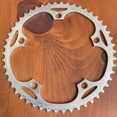 "Plato vintage SUGINO 50t TRACK 144 mm BCD x 1/8"" plata AJ hecho en JAPÓN!! Foto 1 de 4