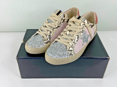 Zapatilla deportiva Shu Shop para mujer rosa piel de serpiente brillo parte inferior nueva con etiquetas Foto 1 de 4