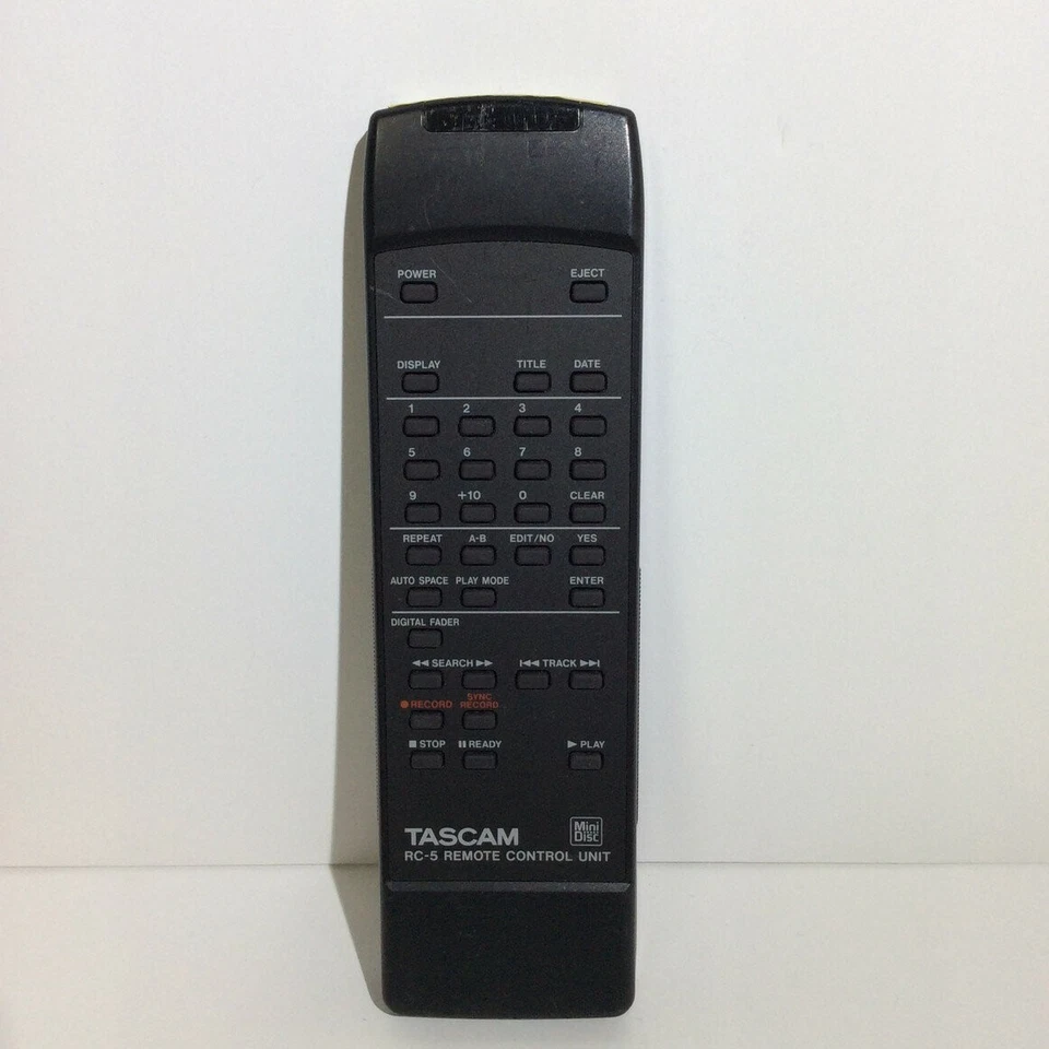 TASCAM RC-5 Black Tested Audio Remote Control Japan JP F/S Free shipping - Image 1 of 1