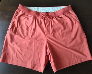 Express Herren Kordelzug Elastische Taille Korallenrot Shorts Größe XL - Bild 1 von 9