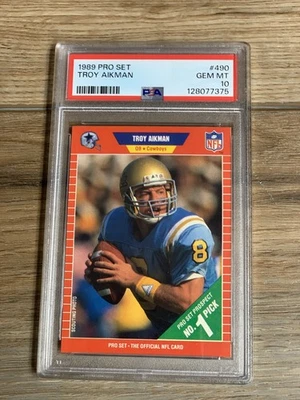 1989 Pro Set - Troy Aikman #270  RC HOF PSA 10 - Image 1 of 2