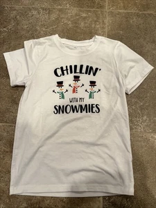 CRICUT CHRISTMAS CHILDRENS T-shirt / Med / Unisex/ Snowmen - Picture 1 of 4