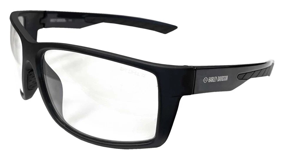 Harley-Davidson Men's Tech Square Sunglasses, Matte Black Frames & Clear Lenses - Image 1 of 1