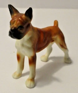Figura miniatura vintage Japón Bone China Boxer Boston Terrier perro - años 60 - Imagen 1 de 8