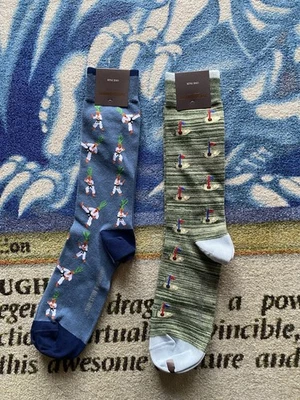 Nuevo con etiquetas Paquete de 2 pares de calcetines de golf Johnston & Murphy para hombre karate zanahoria + verde Foto 1 de 3