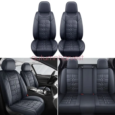 Leather Car 5-Seat Covers For Nissan Rogue 2010 2011-2025 Front & Rear Cushion Foto 1 de 4