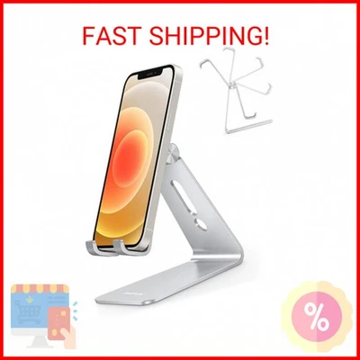 Soporte Ajustable para Teléfono Celular, Soporte Aluminio OMOTON para Teléfono Celular de Escritorio con Anti-S Foto 1 de 2