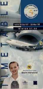 Ukraine International Airlines Timetable - Oct 1997 - Picture 1 of 1