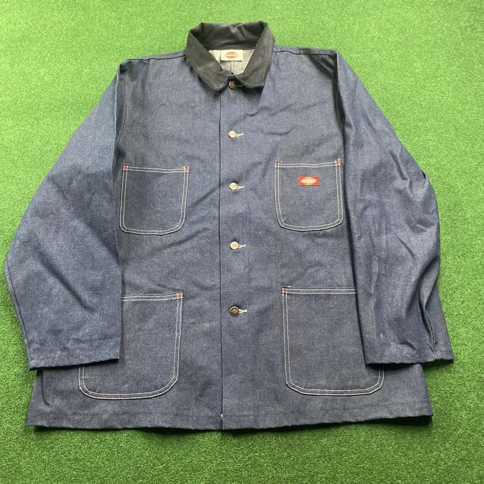Chaqueta De Colección Dickies Para Hombres XL Azul 90S Denim Tareas Granero Abrigo HECHO EN EE. UU. Foto 1 de 4