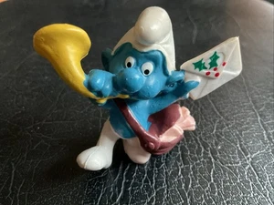 Vintage RAR Postbote/Postbote Schlumpf WEIHNACHTSVERSION - Bild 1 von 6