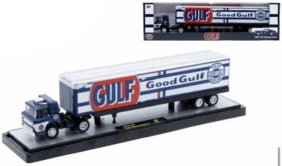 M2 MACHINES 1970 FORD C600 & 1968 FORD MUSTANG FASTBACK AUTO HAULERS GULF - Image 1 of 2