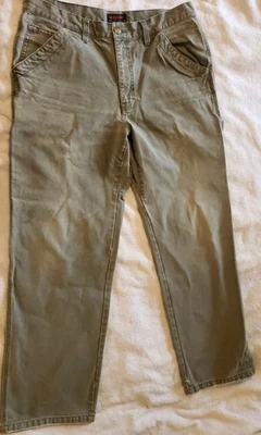 Pantalones de mezclilla de trabajo Wolverine Carpenter para hombre 34 x 32 verde salvia utilitarios martillo lazo Foto 1 de 4