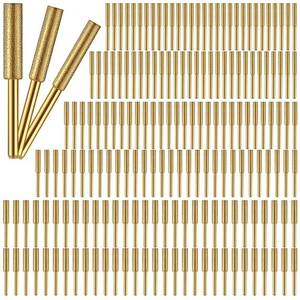 180 Pcs Diamond Chainsaw Sharpener Titanium Plated Burr Stone File in 3 Size ... - Picture 1 of 6
