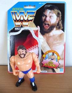 WWF Hacksaw Jim Duggan Action Figure 1991 With Cardback Vintage Wrestler - Picture 1 of 7
