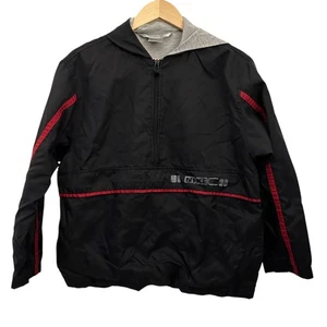 Nike Women's Vintage Red and Black Half-Zip Hooded Windbreaker Jacket 14/16 L - Picture 1 of 5