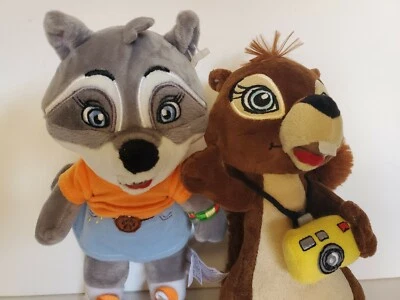 Fiesta Rachel Raccoon & Sammy The Squirrel Plush 10" Stuffed Animal Toy - Photo 1/4