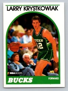 1989-90 NBA Hoops Larry Krystkowiak #258 Rookie RC Milwaukee Bucks - Picture 1 of 2