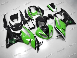 Fit for 09-12 Kawasaki ZX-6R Black Green ABS Injection Mold Bodywork Fairing Kit - Picture 1 of 8