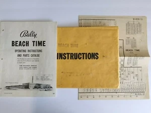 Beach Time Pinball MANUAL + Schematic 1958 Original Bingo Game Machine Bally  - Picture 1 of 8