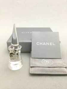 CHANEL Kleeblatt Nr5 4,75 Zoll Ring Quadrat Charm Kamelie Silber #922 - Bild 1 von 8