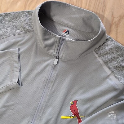 Pulôver masculino Cardinal's MAJESTIC 1/4 zíper cinza L leve elástico base legal - Imagem 1 de 4