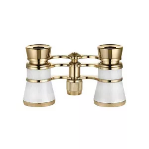 3X Eschenbach Opera Glasses - Elegant Pearl White with Gold Trim - Model: 44431 - Picture 1 of 1