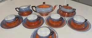 Juego de bocadillos de té de colección Checoslovaquia Lusterware, 20 piezas, ART DECO 1920-30, ¡brilla! - Imagen 1 de 22