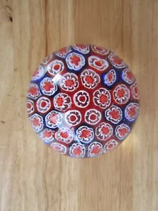 MilleFiori Kunst Glas Briefbeschwerer Blumen runde Kuppel zum Verkauf!!! - Bild 1 von 4