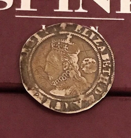 1574 Elizabeth 1st Silver Sixpence - mm Acorn (Exceedingly Rare Mintmark) Cover
