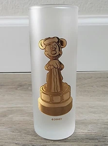 Disney Parks Gold Mickey Mouse Tall Shot Glass MGM Studios  Frosted EUC 2 Sides - Picture 1 of 11