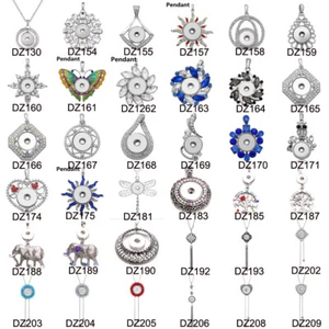 Collar Colgante a Presión Mezcla Estilos Ajuste 18mm Trozo Dije Botón a Presión Joyería Hágalo Usted Mismo - Imagen 1 de 38