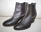 NEW  AQUATALIA Italy TAUPE LEATHER Chelsea Zip Back Ankle Boots  sz 7