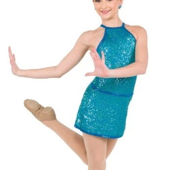 A Wish Com 676 Disfraz de Baile Niño Mediano Tap Jazz IMC APLAUSOS Turquesa  Foto 1 de 4