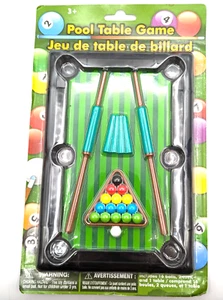 Sealed New Novelty Mini Desktop Pool Table Billiard Tabletop Pool Toy Game Set - Picture 1 of 7