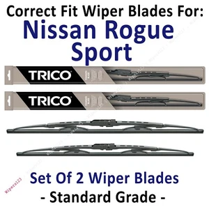 Wiper Blades 2-Pack Standard Wipers - fit 2017+ Nissan Rogue Sport - 30280/180 - Picture 1 of 1