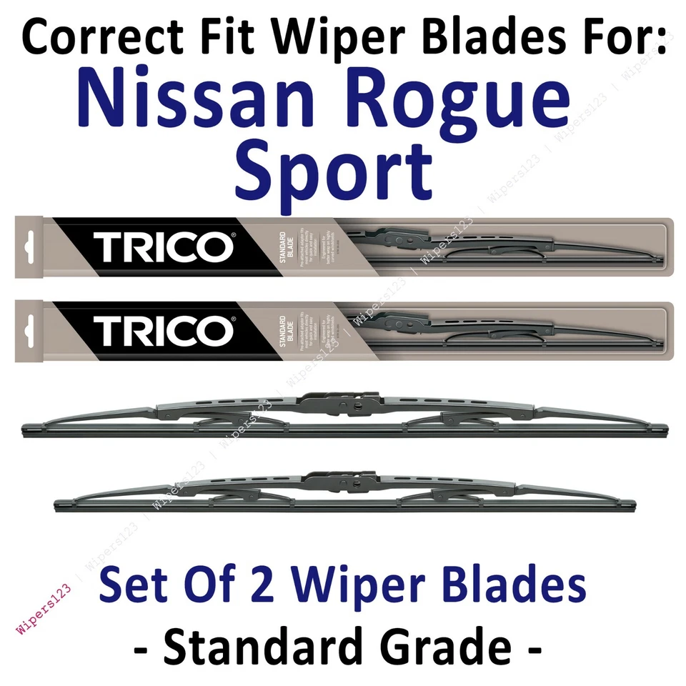 Paquete de 2 limpiaparabrisas estándar - apto para Nissan Rogue Sport 2017+ - 30280/180 Foto 1 de 1
