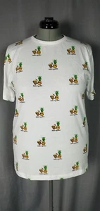 Mens T Shirt XL Pineapple Print Short Sleeve Tee Tropical Fruit Novelty Whimsy - Picture 1 of 13