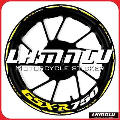 For SUZUKI GSX-R750 GSXR750 RIM Stickers Waterproof Wheel Reflective Decal Foto 1 de 4