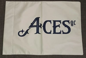 PAT PEREZ DUSTIN JOHNSON ACES GOLF CLUB PIN FLAG PATRICK REED PETER UIHLEN LIV - Picture 1 of 2