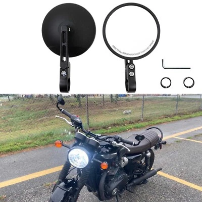 Espejos retrovisores de extremo de barra de 7/8" 1"" para motocicleta Triumph Bonneville T120 T100 Foto 1 de 4
