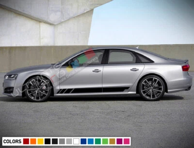 Sticker Decal Graphic Side Door Stripe Body Kit for Audi A8 Flare Sport Splitter - Image 1 of 4