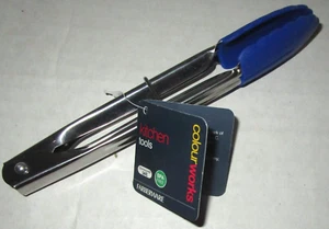 FARBERWARE Mini Silicone Tongs ~ 7.25" ~ BLUE ~ 7.25" ~ BPA Free - Picture 1 of 1